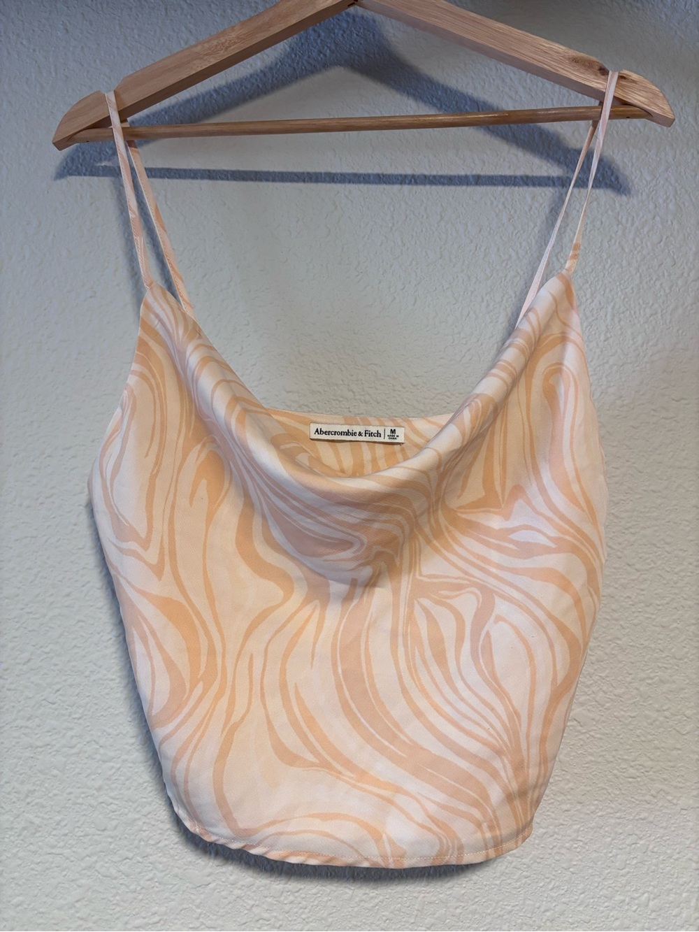 Abercrombie & Fitch Peach Swirl Cowl Neck Tank